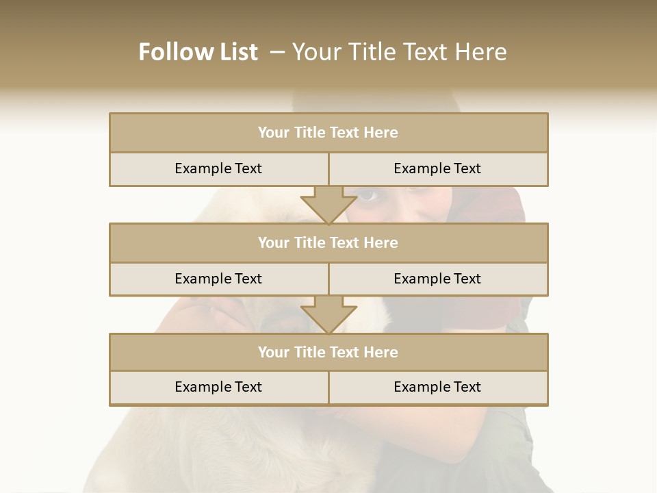 Boy And Dog, Isolated On White PowerPoint Template