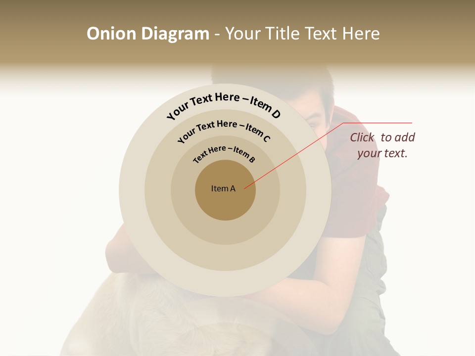 Boy And Dog, Isolated On White PowerPoint Template