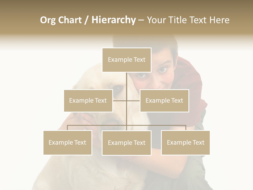 Boy And Dog, Isolated On White PowerPoint Template