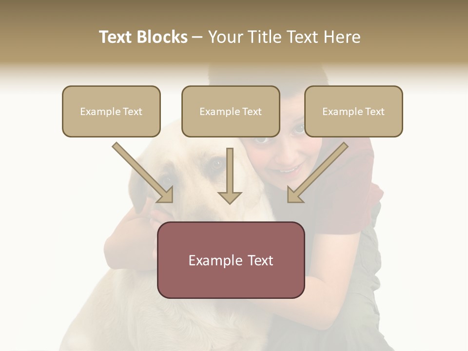 Boy And Dog, Isolated On White PowerPoint Template