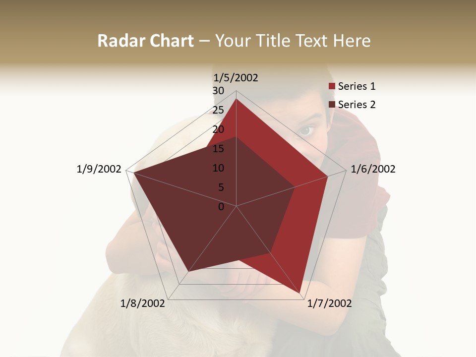 Boy And Dog, Isolated On White PowerPoint Template