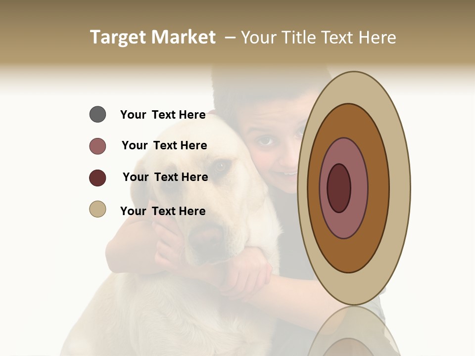 Boy And Dog, Isolated On White PowerPoint Template