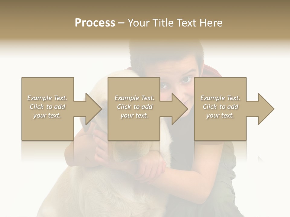 Boy And Dog, Isolated On White PowerPoint Template