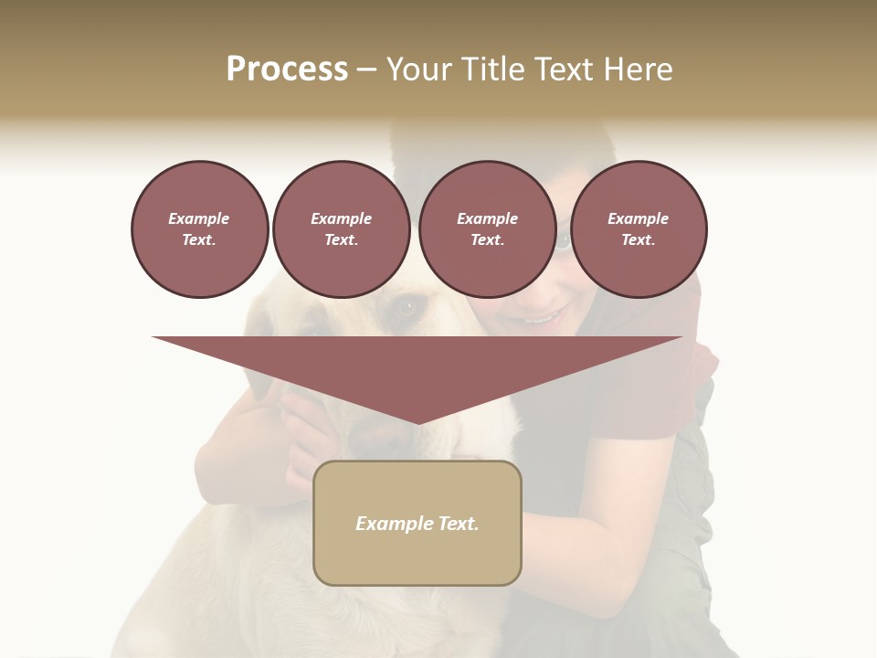 Boy And Dog, Isolated On White PowerPoint Template