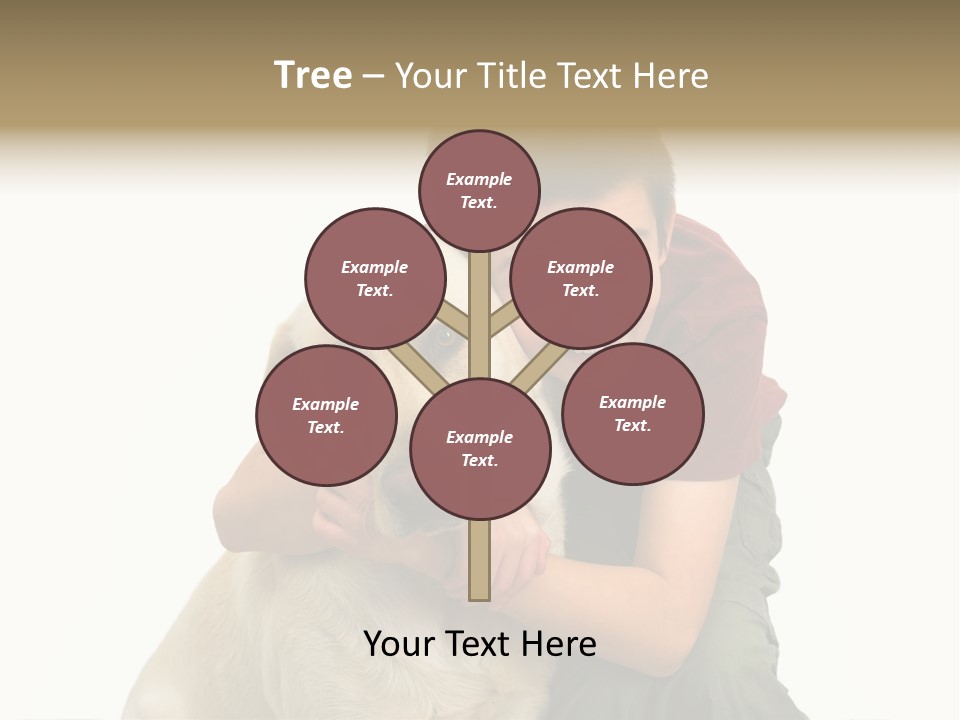 Boy And Dog, Isolated On White PowerPoint Template