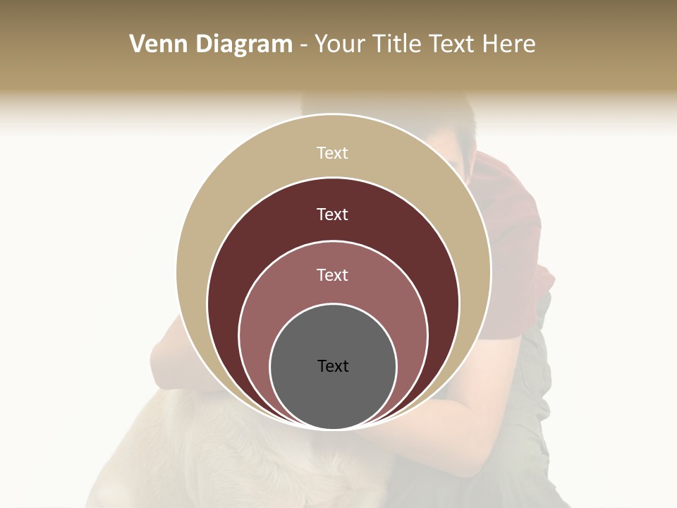 Boy And Dog, Isolated On White PowerPoint Template