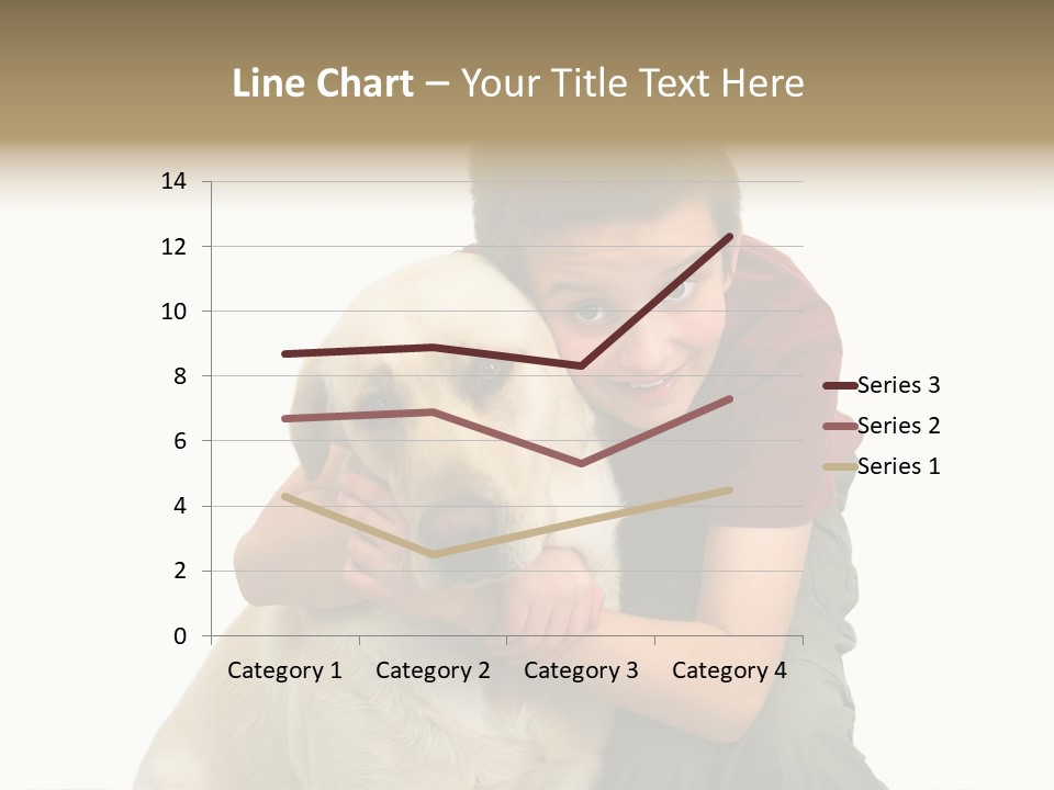 Boy And Dog, Isolated On White PowerPoint Template