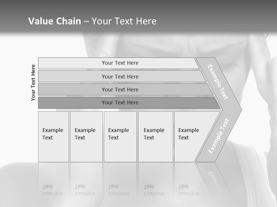 Woman With Severe Migraine Headache Holding Hands To Head PowerPoint Template