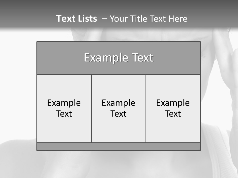 Woman With Severe Migraine Headache Holding Hands To Head PowerPoint Template