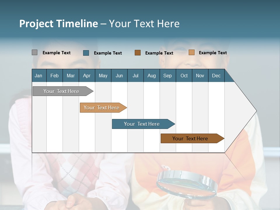 Cyclist Riding Uphill PowerPoint Template