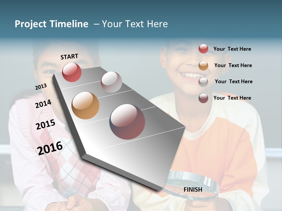 Cyclist Riding Uphill PowerPoint Template