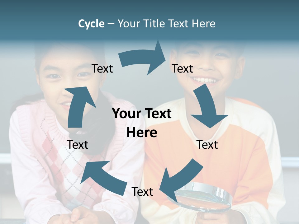 Cyclist Riding Uphill PowerPoint Template