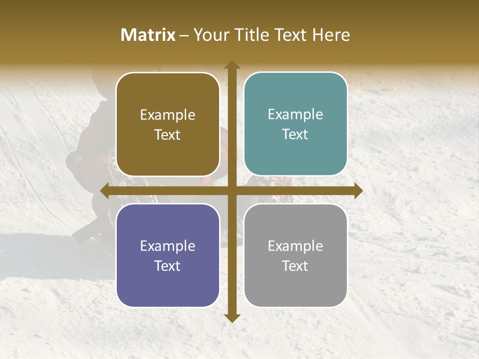 A Small Child Is Sitting In The Snow On A Snowboard PowerPoint Template