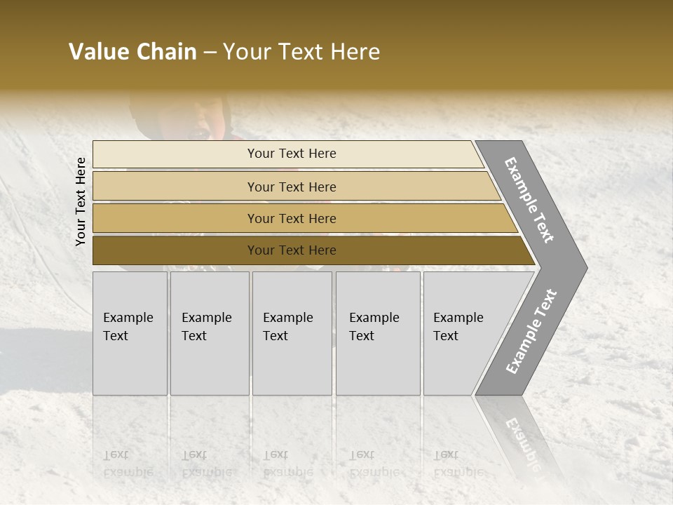 A Small Child Is Sitting In The Snow On A Snowboard PowerPoint Template