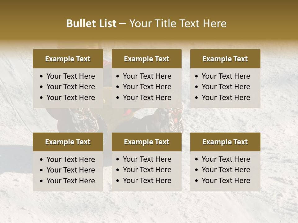 A Small Child Is Sitting In The Snow On A Snowboard PowerPoint Template