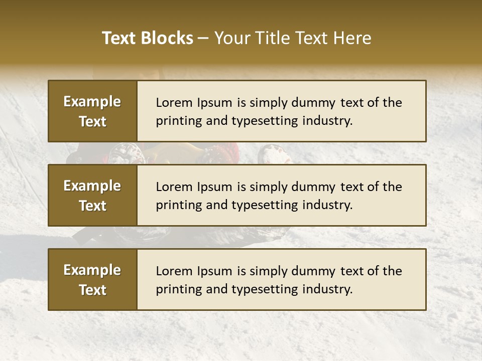 A Small Child Is Sitting In The Snow On A Snowboard PowerPoint Template