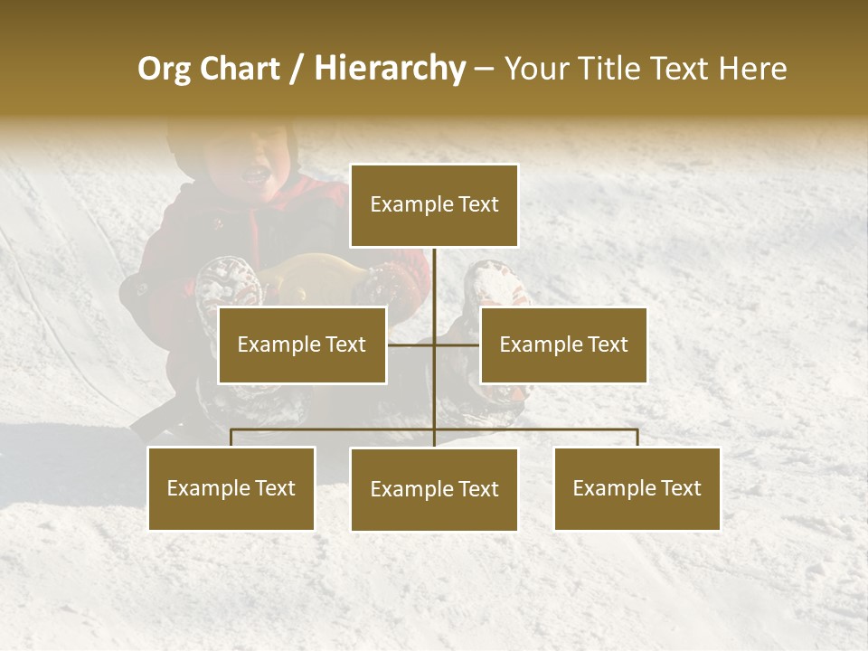 A Small Child Is Sitting In The Snow On A Snowboard PowerPoint Template