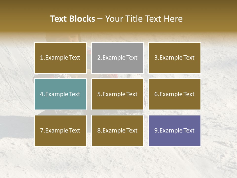 A Small Child Is Sitting In The Snow On A Snowboard PowerPoint Template