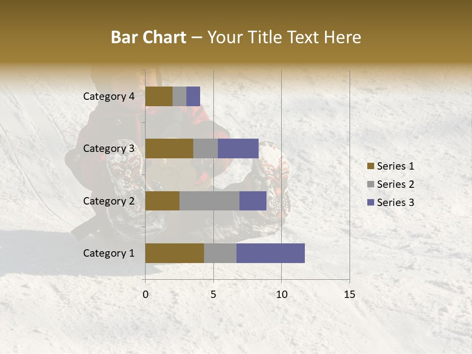 A Small Child Is Sitting In The Snow On A Snowboard PowerPoint Template