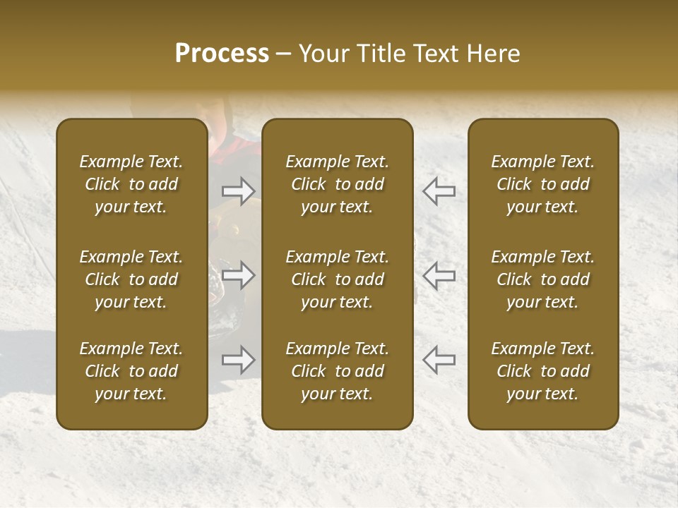 A Small Child Is Sitting In The Snow On A Snowboard PowerPoint Template