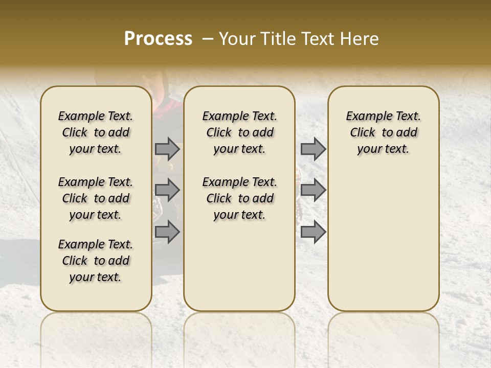 A Small Child Is Sitting In The Snow On A Snowboard PowerPoint Template