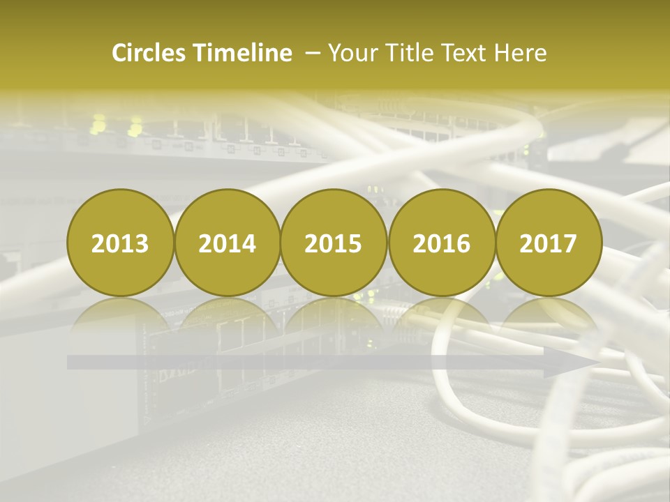 Stacked Network Switches With Cat 5 Cables PowerPoint Template