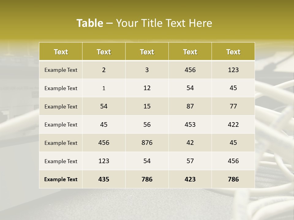 Stacked Network Switches With Cat 5 Cables PowerPoint Template