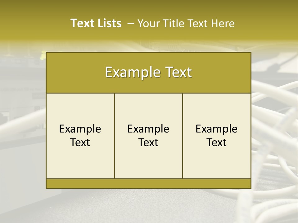 Stacked Network Switches With Cat 5 Cables PowerPoint Template