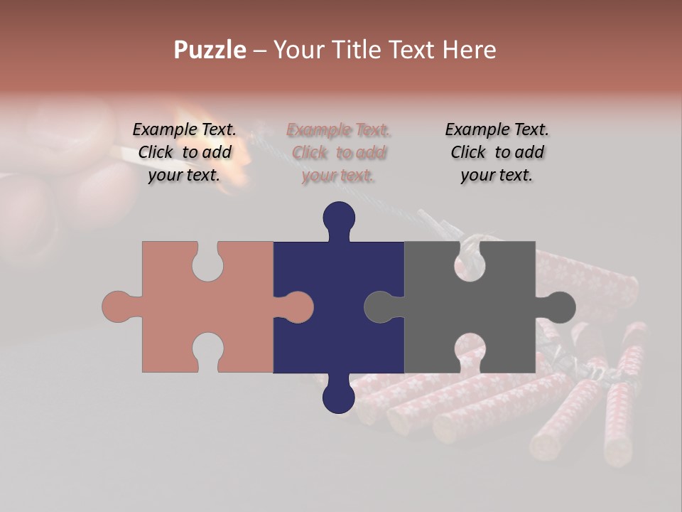 Fireworks Lit With Flame Of Match 02 PowerPoint Template