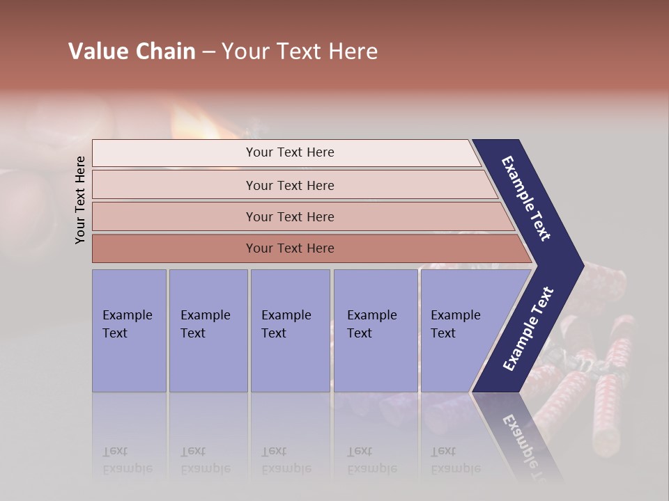 Fireworks Lit With Flame Of Match 02 PowerPoint Template