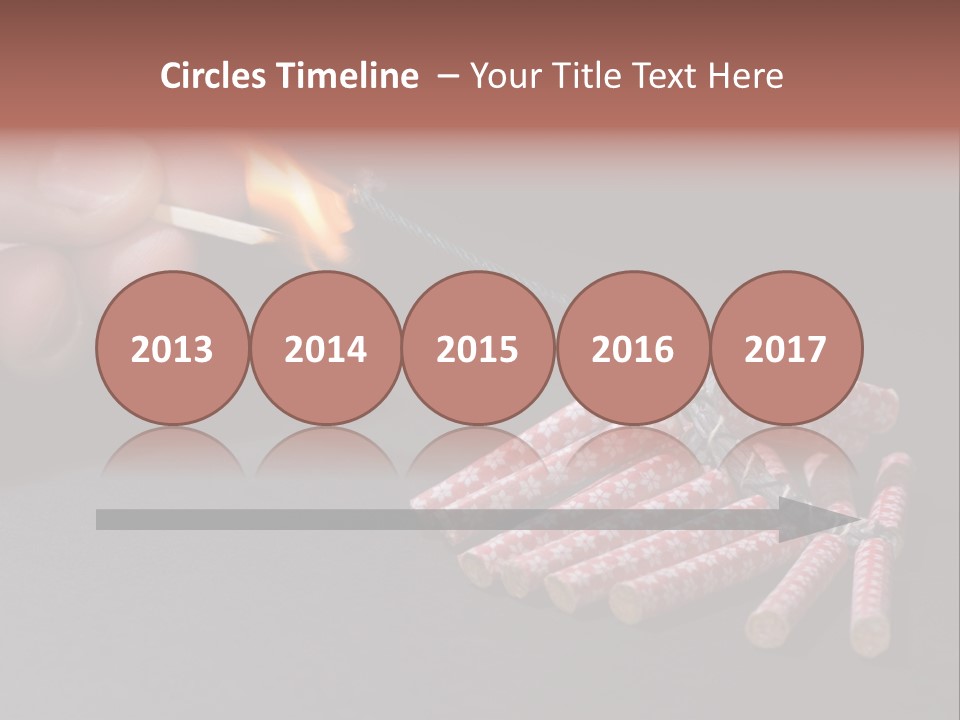 Fireworks Lit With Flame Of Match 02 PowerPoint Template