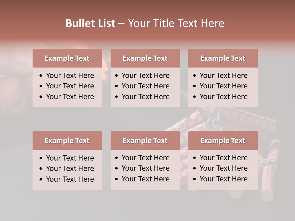 Fireworks Lit With Flame Of Match 02 PowerPoint Template