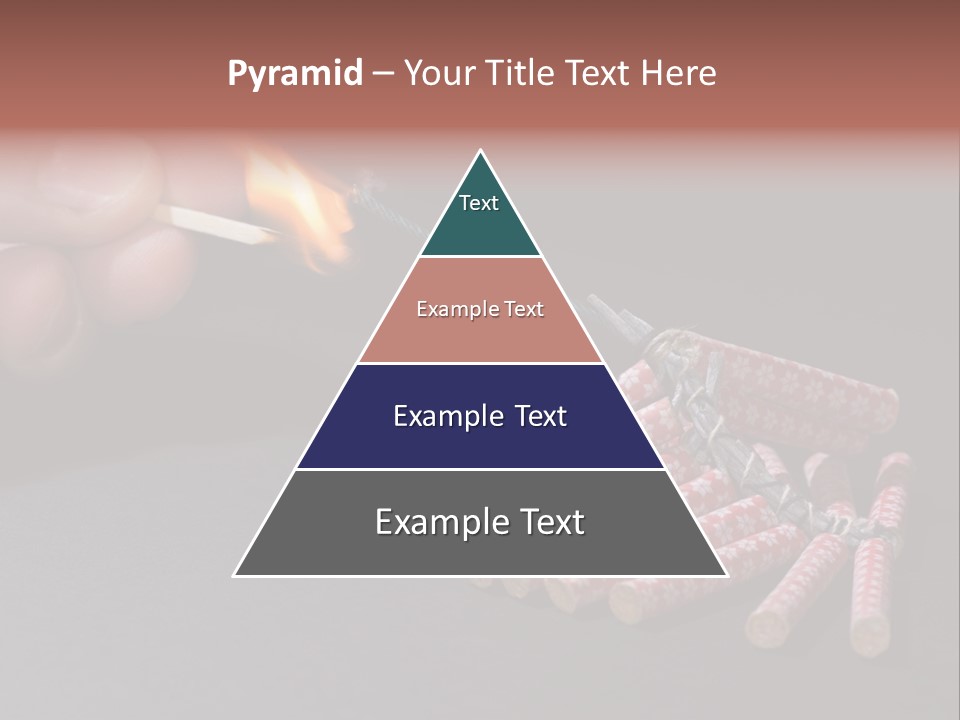 Fireworks Lit With Flame Of Match 02 PowerPoint Template