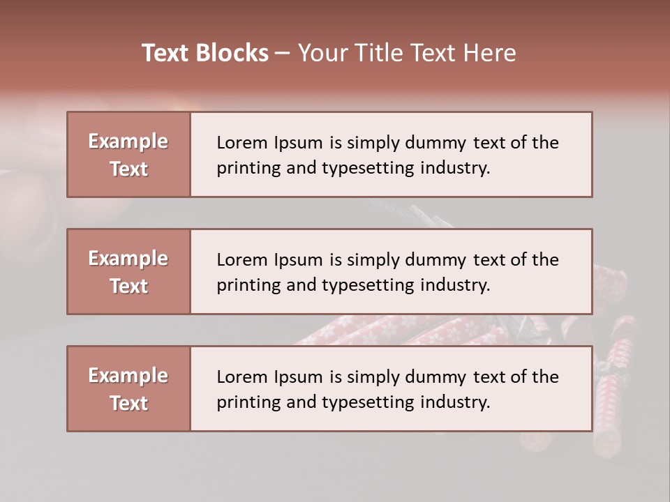Fireworks Lit With Flame Of Match 02 PowerPoint Template