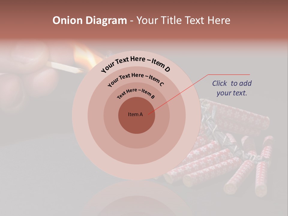 Fireworks Lit With Flame Of Match 02 PowerPoint Template