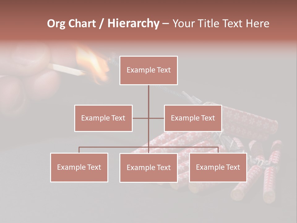Fireworks Lit With Flame Of Match 02 PowerPoint Template