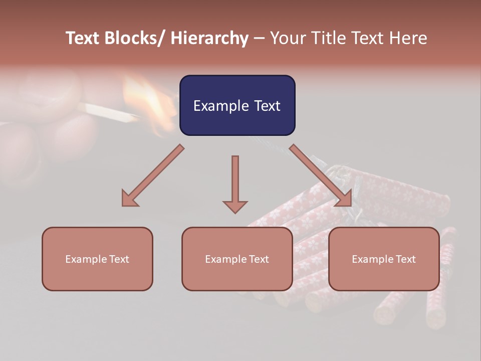 Fireworks Lit With Flame Of Match 02 PowerPoint Template