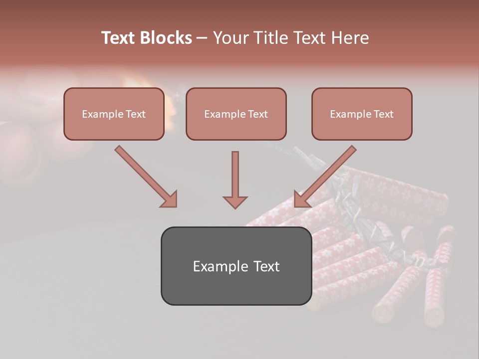 Fireworks Lit With Flame Of Match 02 PowerPoint Template