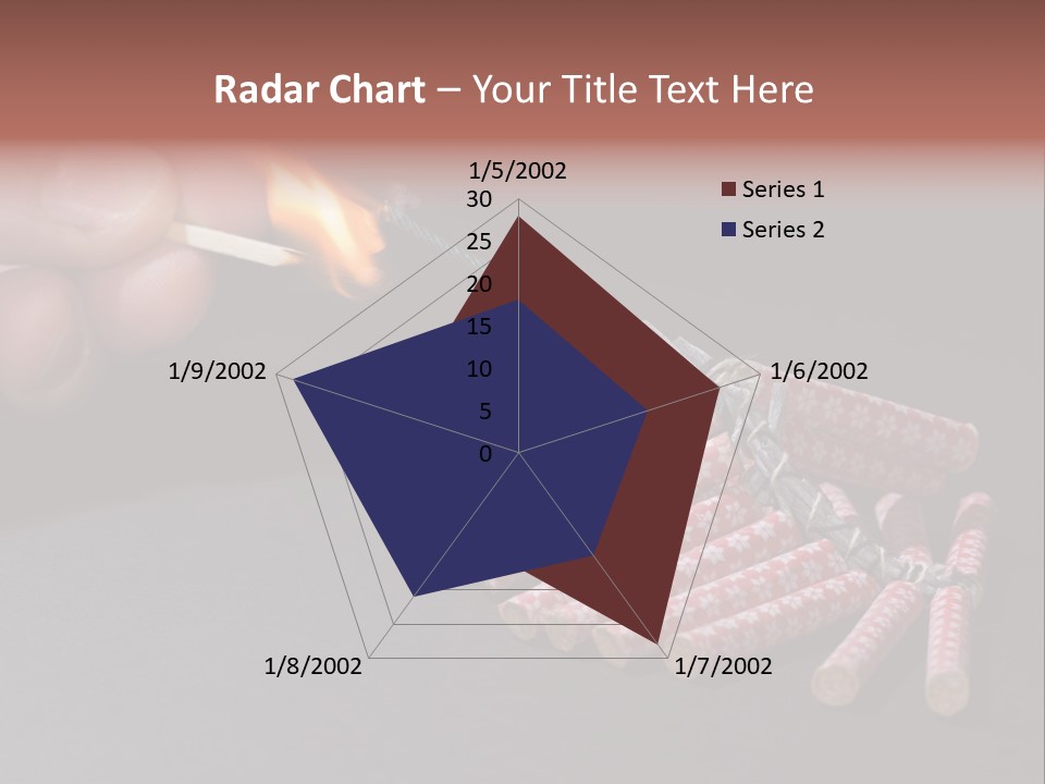 Fireworks Lit With Flame Of Match 02 PowerPoint Template