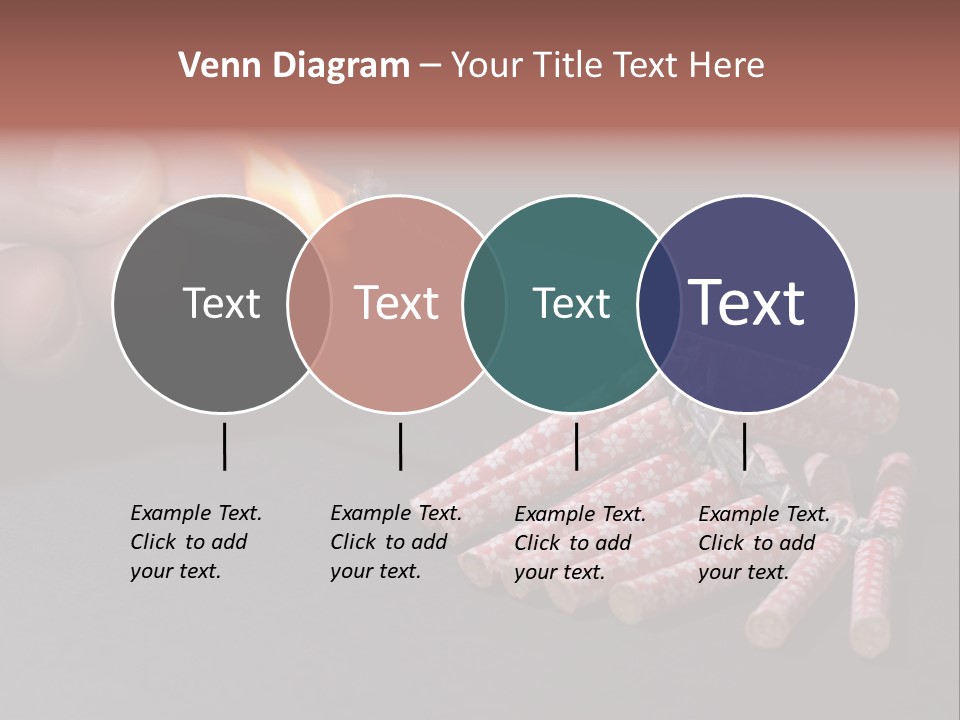 Fireworks Lit With Flame Of Match 02 PowerPoint Template