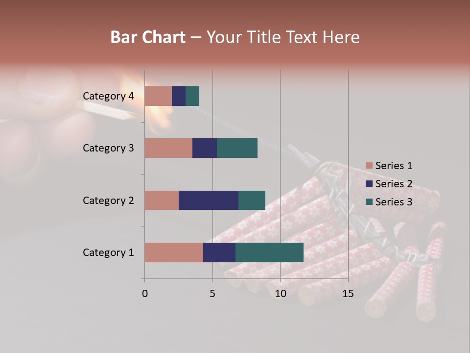 Fireworks Lit With Flame Of Match 02 PowerPoint Template