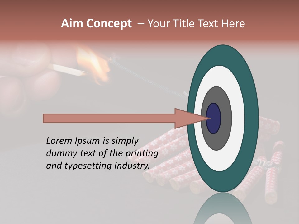 Fireworks Lit With Flame Of Match 02 PowerPoint Template