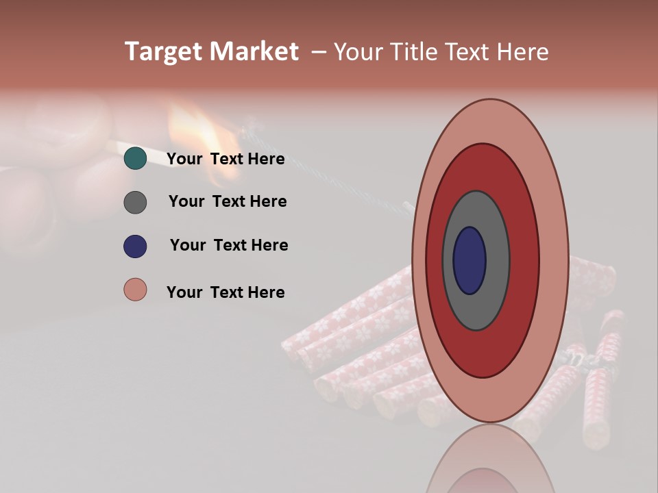 Fireworks Lit With Flame Of Match 02 PowerPoint Template
