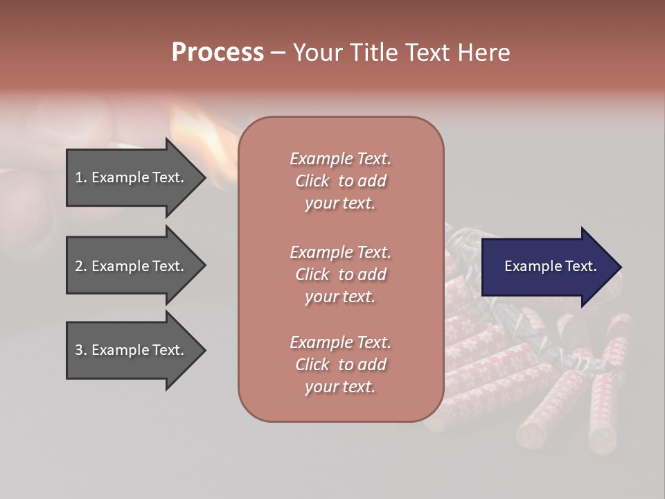 Fireworks Lit With Flame Of Match 02 PowerPoint Template