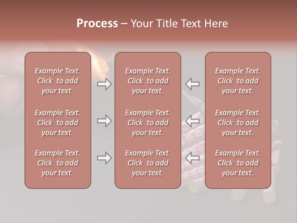 Fireworks Lit With Flame Of Match 02 PowerPoint Template