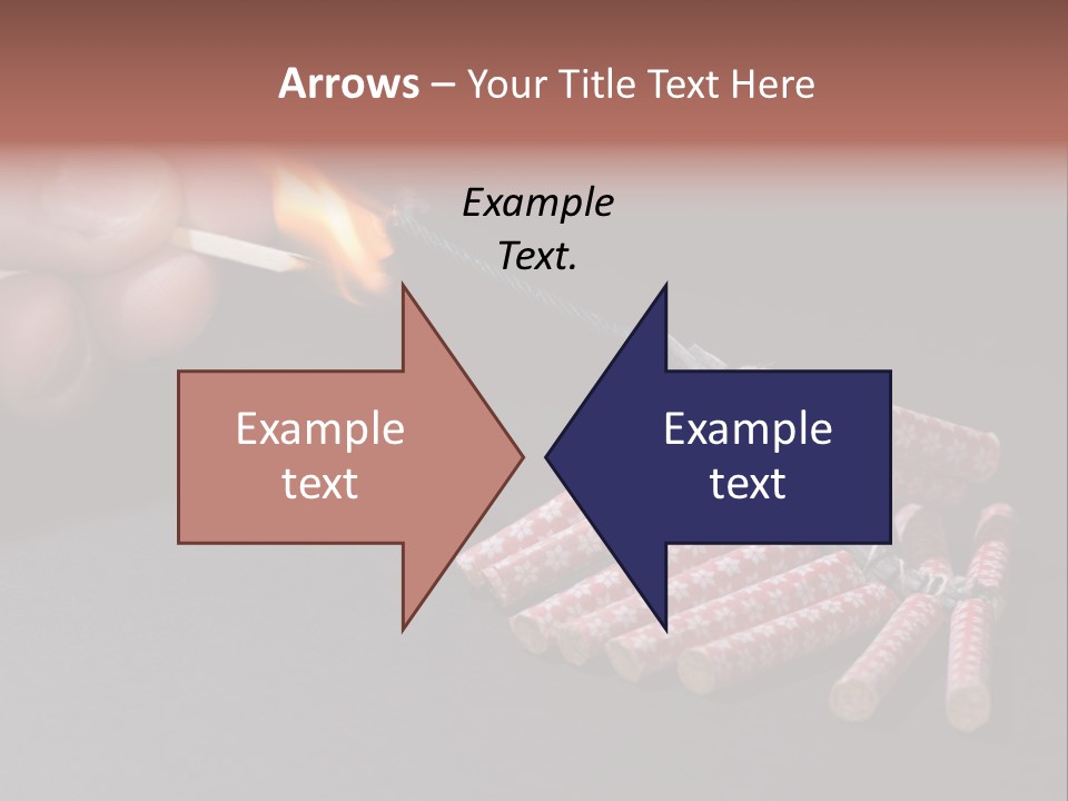 Fireworks Lit With Flame Of Match 02 PowerPoint Template