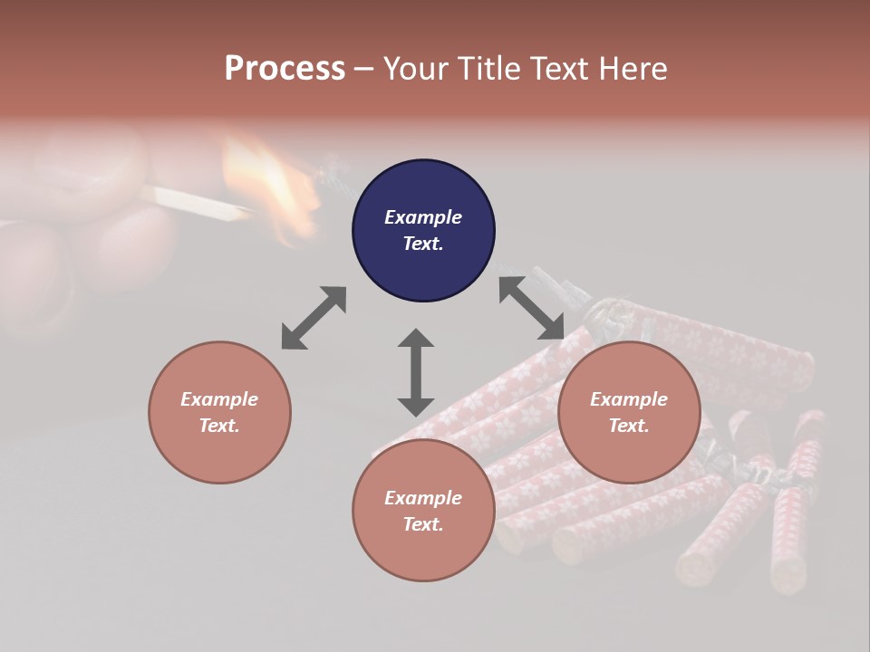 Fireworks Lit With Flame Of Match 02 PowerPoint Template