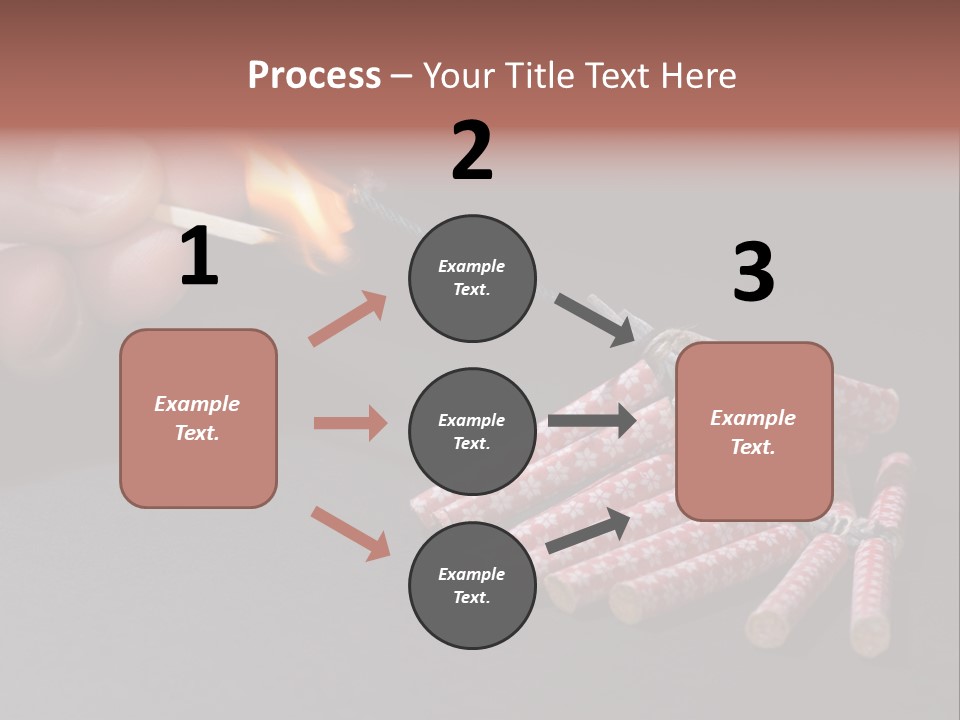 Fireworks Lit With Flame Of Match 02 PowerPoint Template