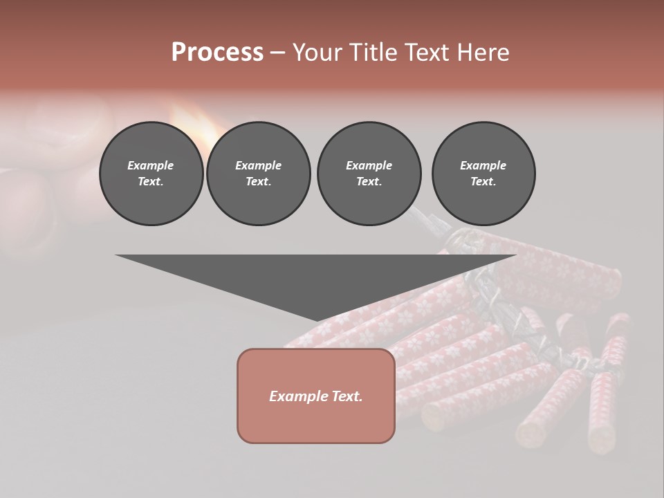 Fireworks Lit With Flame Of Match 02 PowerPoint Template