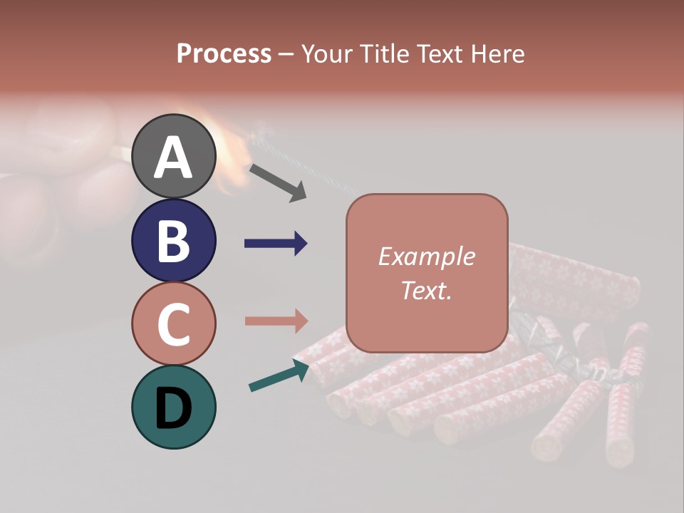 Fireworks Lit With Flame Of Match 02 PowerPoint Template